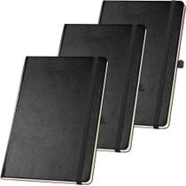 Kit 3x Caderneta de Anotações 12x18cm 80 Fls Sem Pauta Preto Kit 3x Caderneta de Anotações 12x18cm 80 Fls Sem Pauta Preto