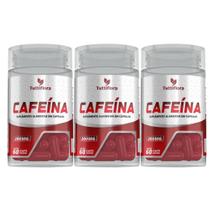 Kit 3x Cafeína 200mg 60 Cápsulas Tuttiflora