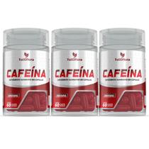 Kit 3x Cafeína 200mg 60 Cápsulas Tuttiflora