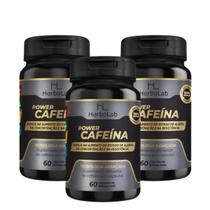 Kit 3x Cafeína Pré-treino 200mg por cápsula - 60 caps - Herbolab