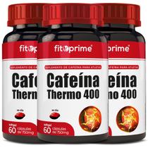 Kit 3x Cafeína Thermo 400 60 Cápsulas Softgel