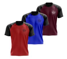 Kit 3x Camisas Skull Move Dry Fit Pr+UV