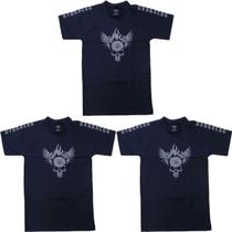 Kit 3X Camiseta 100% Algodão Darkness - Tamanho G Preta - IntegralMédica Kit 3X Camiseta 100% Algodão Darkness - Tamanho G Preta - IntegralMédica