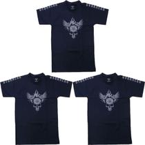 Kit 3X Camiseta 100% Algodão Darkness - Tamanho GG Preta - IntegralMédica Kit 3X Camiseta 100% Algodão Darkness - Tamanho GG Preta - IntegralMédica