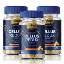 Kit 3x Cellus Redux New Com Ácido Clorogênico Ácido Pantotênico Biotina Prolina e Vitamina C Cápsulas Mastigáveis Zero Calorias