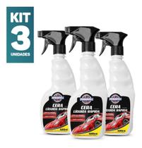Kit 3x - Cera Liquida Spray Rápido Super Brilho - Para Carro Kit 3x - Cera Liquida Spray Rápido Super Brilho - Para Carro