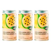 Kit 3X: Chá de Capim Limão com Frutas Amarelas Gaseificado Brazô 269ml Kit 3X: Chá de Capim Limão com Frutas Amarelas Gaseificado Brazô 269ml