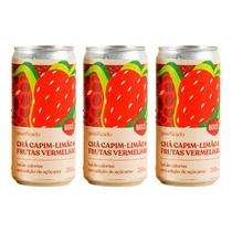 Kit 3X: Chá de Capim Limão com Frutas Vermelhas Gaseificado Brazô 269ml Kit 3X: Chá de Capim Limão com Frutas Vermelhas Gaseificado Brazô 269ml