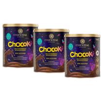 Kit 3x Chocoki Achocolatado Vitaminado - 300g cada - Essential Nutrition