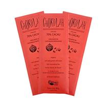 Kit 3X: Chocolate 70% Cacau Castanhas Orgânico Chokolah 80G