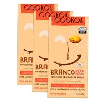 Kit 3X: Chocolate Branco Crocante Zero Açúcar Vegano Cookoa Kit 3X: Chocolate Branco Crocante Zero Açúcar Vegano Cookoa