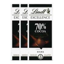 Kit 3X Chocolate Lindt Excellence Dark 70% 100G