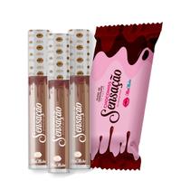 Kit 3x Chocomiss Gloss Labial Chocolate Miss Make 5g Kit 3x Chocomiss Gloss Labial Chocolate Miss Make 5g