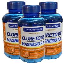 Kit 3x Cloreto De Magnésio P.a. Catarinense C/100 Comprimidos - Catarinense Pharma