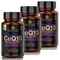 Kit 3x Coenzima Coq10 + Omega 3 (60 Capsulas) - Essential Nutrition