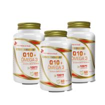 Kit 3x Coenzima Q10 100mg + Ômega 3 3x60 cps Flora Nativa