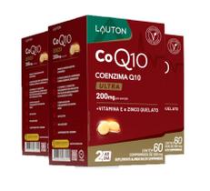 Kit 3x CoenzimaQ10 com Vitamina E Zinco 200mg 60 cápsulas Lauton Kit 3x CoenzimaQ10 com Vitamina E Zinco 200mg 60 cápsulas Lauton