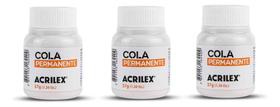 Kit 3x Cola Permanente 37g - Acrilex - 16240 Kit 3x Cola Permanente 37g - Acrilex - 16240