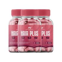Kit 3x Colágeno + Ácido Hialurônico + Biotina - 30 Cáps- Nanovit Hair Plus
