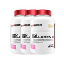 Kit 3X Colágeno- Bio Collagen Ii 200G - Sabor Morango