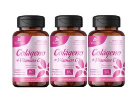 Kit 3x Colágeno Hidrolisado+Vitamina C Com 60 Cáp - Reativa