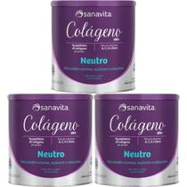 Kit 3X Colágeno Skin - 300g Neutro - Sanavita