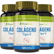 Kit 3x Colageno Tipo 2 40mg 120cps Prime Ervas