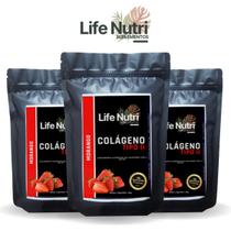 Kit 3x Colágeno TIPO 2 Sabor MORANGO Life Nutri 1kg