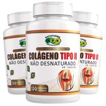Kit 3x Colágeno Tipo 2 UC II Não Desnaturado Natuforme 120 Cápsulas de 500mg Suplemento Alimentar