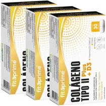 Kit 3x Colágeno Tipo II Plus Com Vit D3 Cálcio e Magnésio 30 cps FitoPrime Kit 3x Colágeno Tipo II Plus Com Vit D3 Cálcio e Magnésio 30 cps FitoPrime