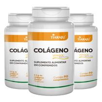 Kit 3x Colágeno Verisol (833mg) 90 Comprimidos - Tiarajú - Tiaraju