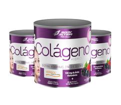 Kit 3x Colágeno Verisol com Ácido Hialurônico e Vitaminas 200g Body Action
