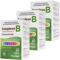 KIT 3X Complexo B concentrado 60 comprimidos - Maxinutri