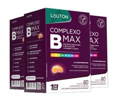 Kit 3x Complexo B Max com Vitamina C Zinco 60 cápsulas Lauton Kit 3x Complexo B Max com Vitamina C Zinco 60 cápsulas Lauton