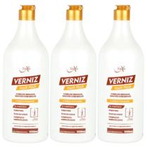 Kit 3x Condicionador Verniz Hair Plus D-Pantenol Keratina Óleo de Coco Aminoácidos 1000ml Naxos Kit 3x Condicionador Verniz Hair Plus D-Pantenol Keratina Óleo de Coco Aminoácidos 1000ml Naxos