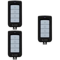 Kit 3x controle para automatizadores de portão tx play preto garen Kit 3x controle para automatizadores de portão tx play preto garen