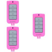 Kit 3x controle para motores de portão tx play rosa garen Kit 3x controle para motores de portão tx play rosa garen