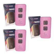 Kit 3x controle remoto p/ portões tx max rosa garen Kit 3x controle remoto p/ portões tx max rosa garen