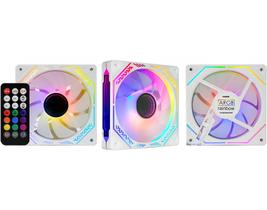 Kit 3x Cooler aRGB Brancos com Controladora Kmex AARA - K-Mex