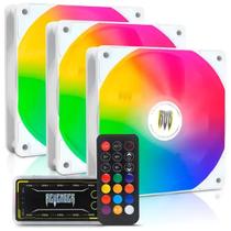 Kit 3x Cooler Fan 120mm ARGB Com Hub E Controle Remoto G-VR335K