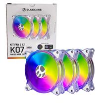 Kit 3x Coolers Fan Branco RGB 120mm para PC Gamer 3,4W 39 CFM 1200 RPM