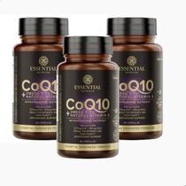Kit 3x CoQ10 + Ômega 3 TG + Vitamin E 60 Cápsulas Essential