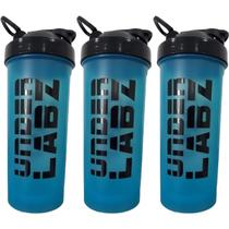 Kit 3X Coqueteleira Slim - 600ml Azul - Under Labz Kit 3X Coqueteleira Slim - 600ml Azul - Under Labz