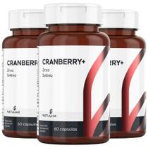 KIT 3X Cranberry com Zinco e Selênio 60 cápsulas - Natulha