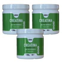 Kit 3x Creatina 300g Monohidratada Micronizada 100% Pura