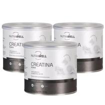 Kit 3X Creatina Monohidratada 100% Pura Nutrawell 180G
