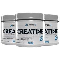 Kit 3x Creatina Monohidratada 150g Pura Alpex Nutrition