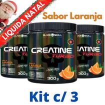 kit 3X Creatina Monohidratada Creatine Turbo Black Skull 300g - Energia - Força - Ganho de Massa Muscular kit 3X Creatina Monohidratada Creatine Turbo Black Skull 300g - Energia - Força - Ganho de Massa Muscular