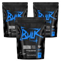 Kit 3x Creatina Monohidratada Importada 100% Pura Aprovada 1KG - Bulk Suplementos