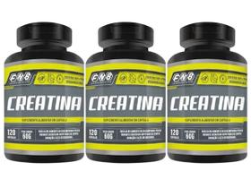 Kit 3x Creatina Monohidratada Pura 120 Capsulas 3000mg FNB